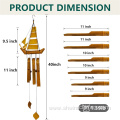 Wooden Outdoor Chimes with a Sailing Boat Design